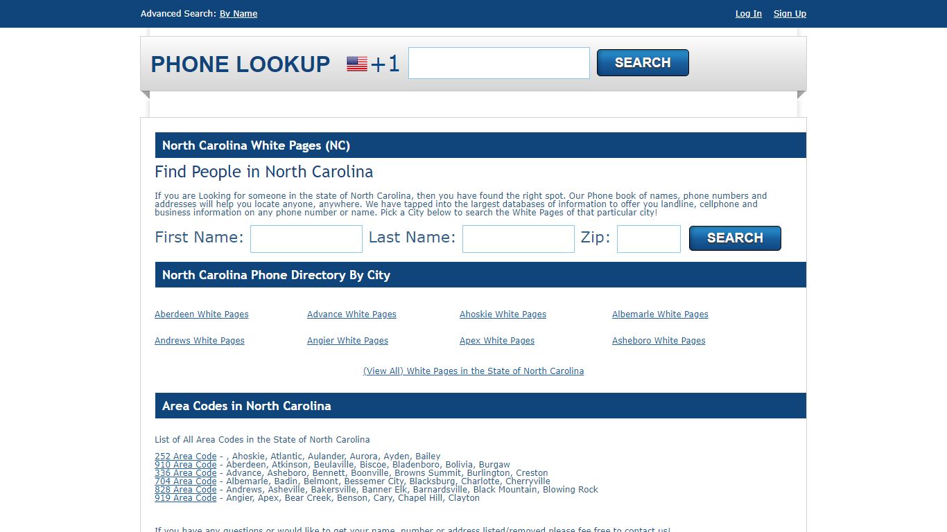 North Carolina White Pages - NC Phone Directory Lookup